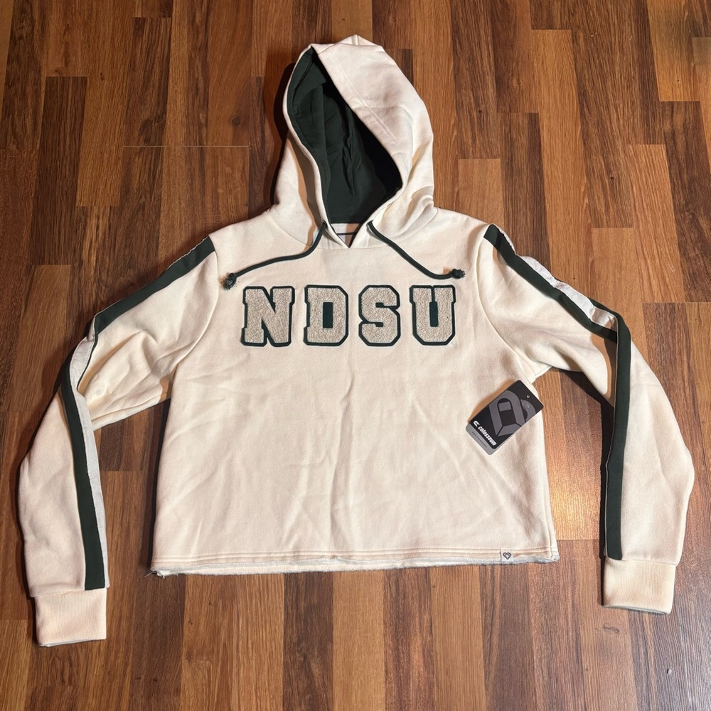 North Dakota NDSU Bison Colosseum Cropped Hooded Sweatshirt Womens Medium NWT